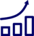 An icon of simulated market growth in dark blue lines