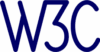 The WCAG icon in plain dark blue lines